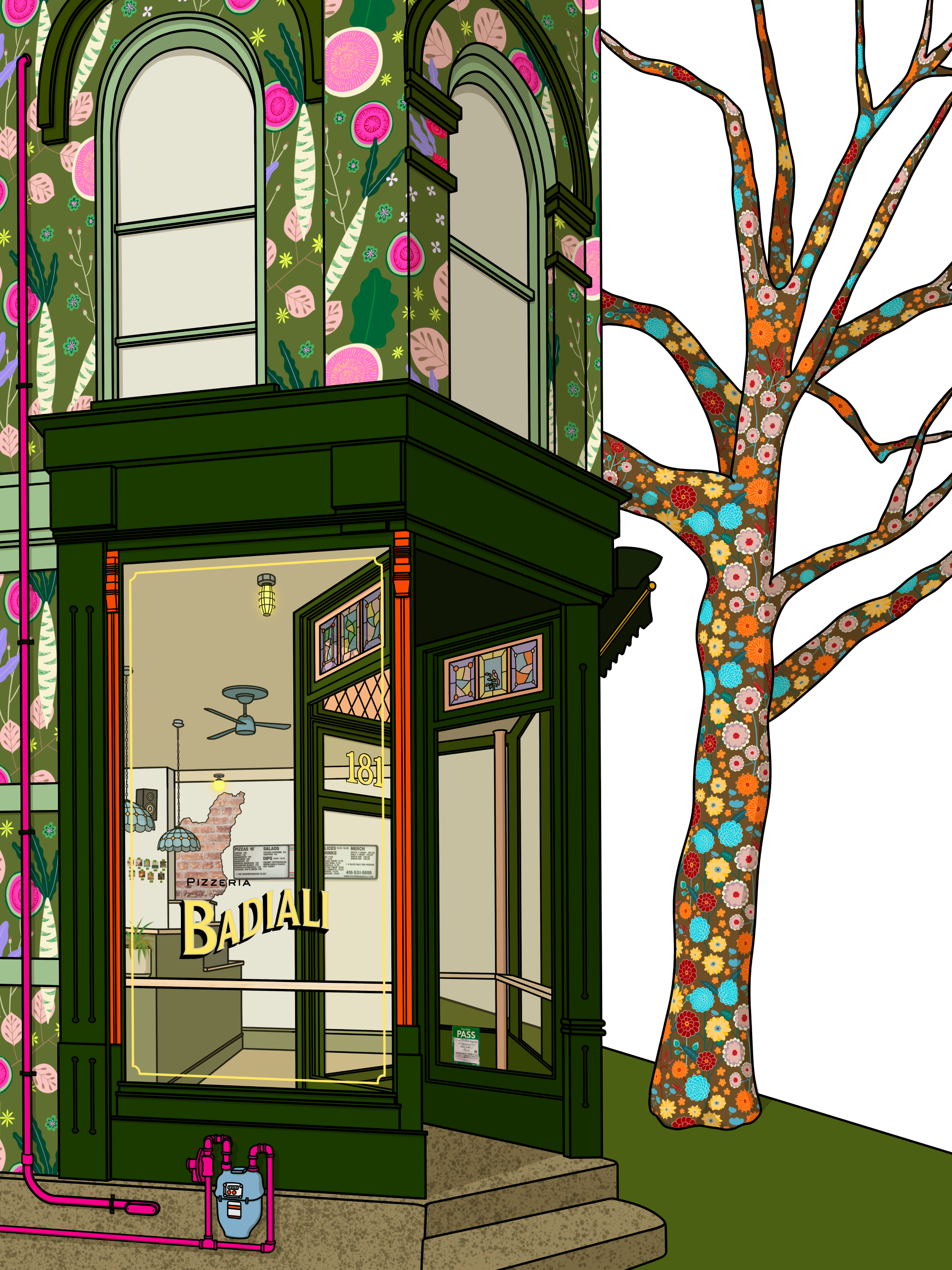 Badiali Pizzeria  - limited edition fine art print