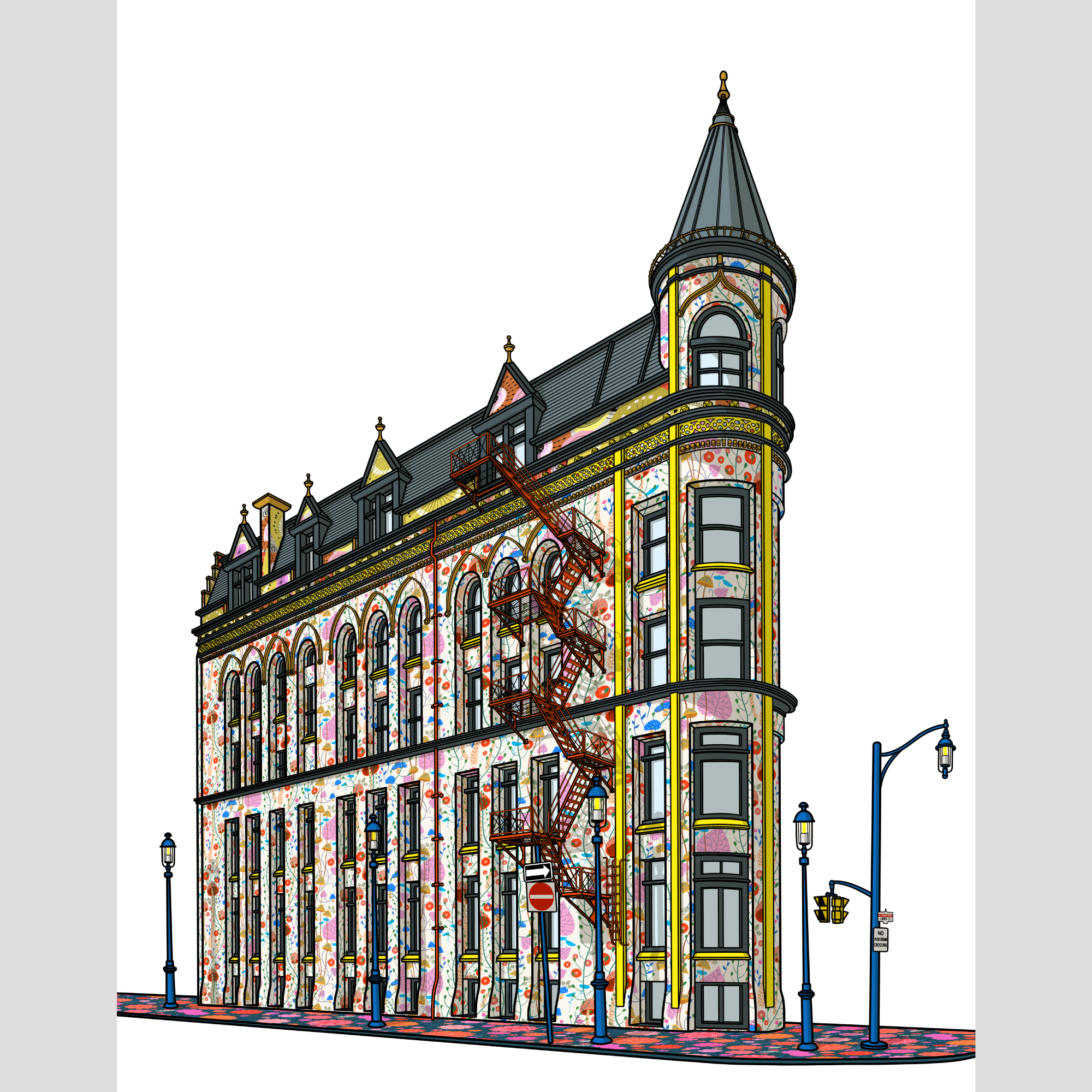 Custom framed with art glass Flatiron Building Toronto - limited edition fine art print (Copy)
