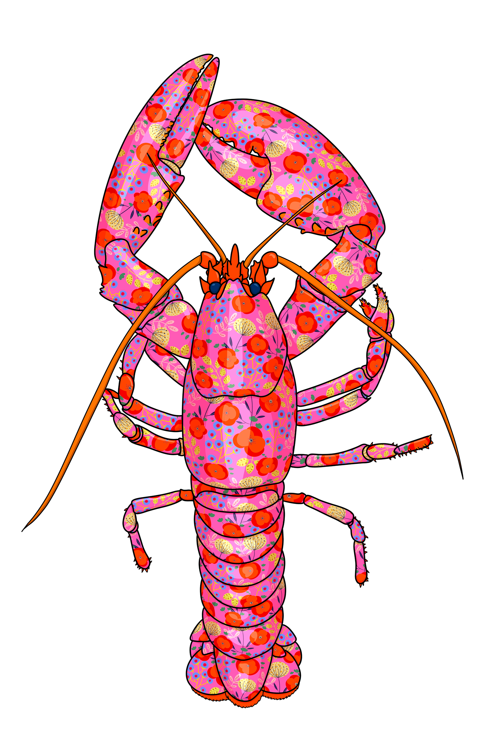Fuchsia Lobster - limited edition fine art print