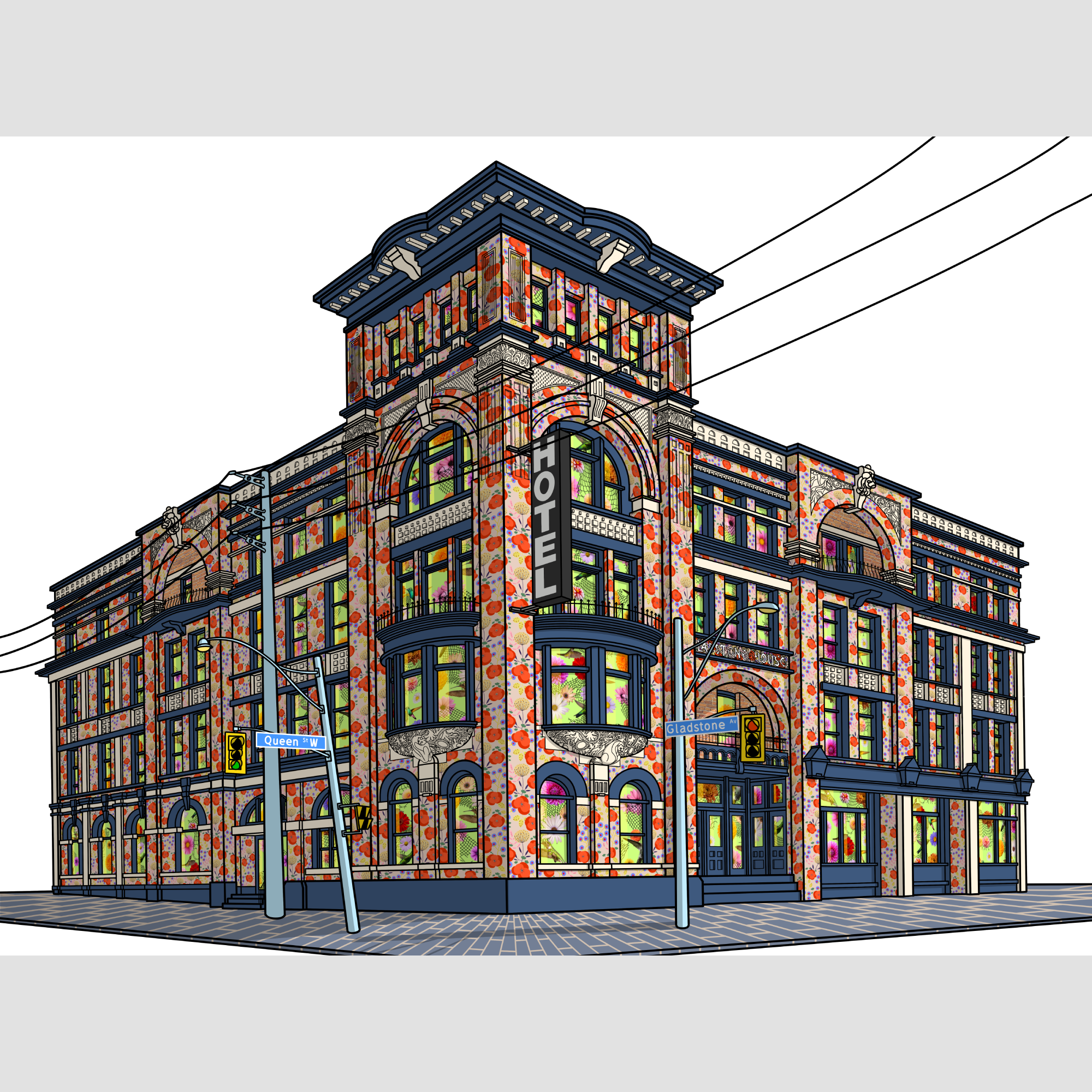 Gladstone House Toronto - limited edition fine art print