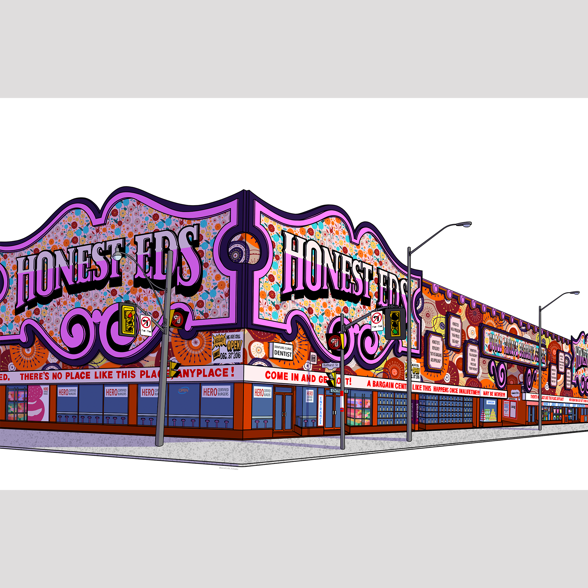 Honest Ed's fine art print - limited edition fine art print- 36" x 24"