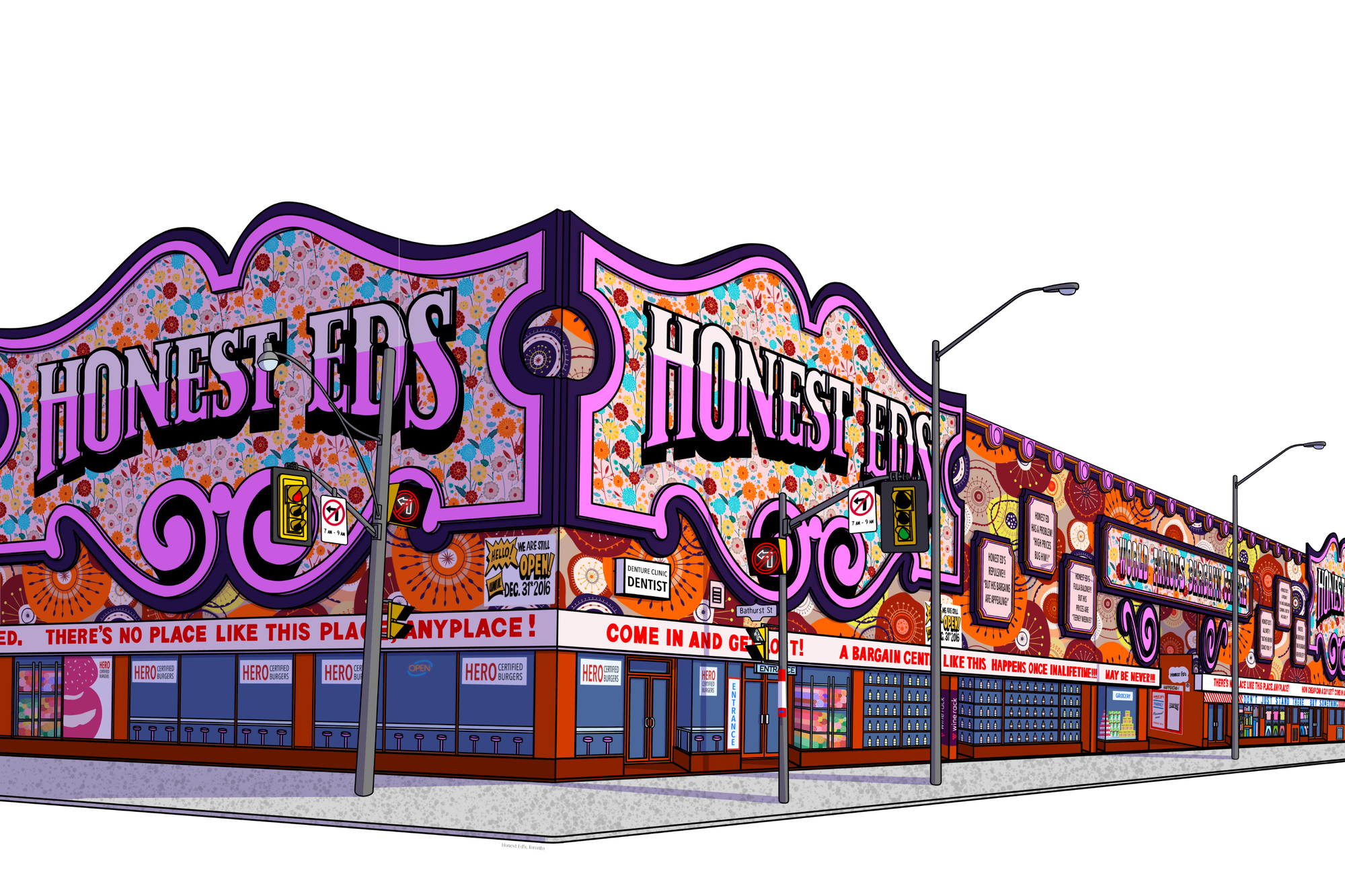 Honest Ed's fine art print - limited edition fine art print- 36" x 24"