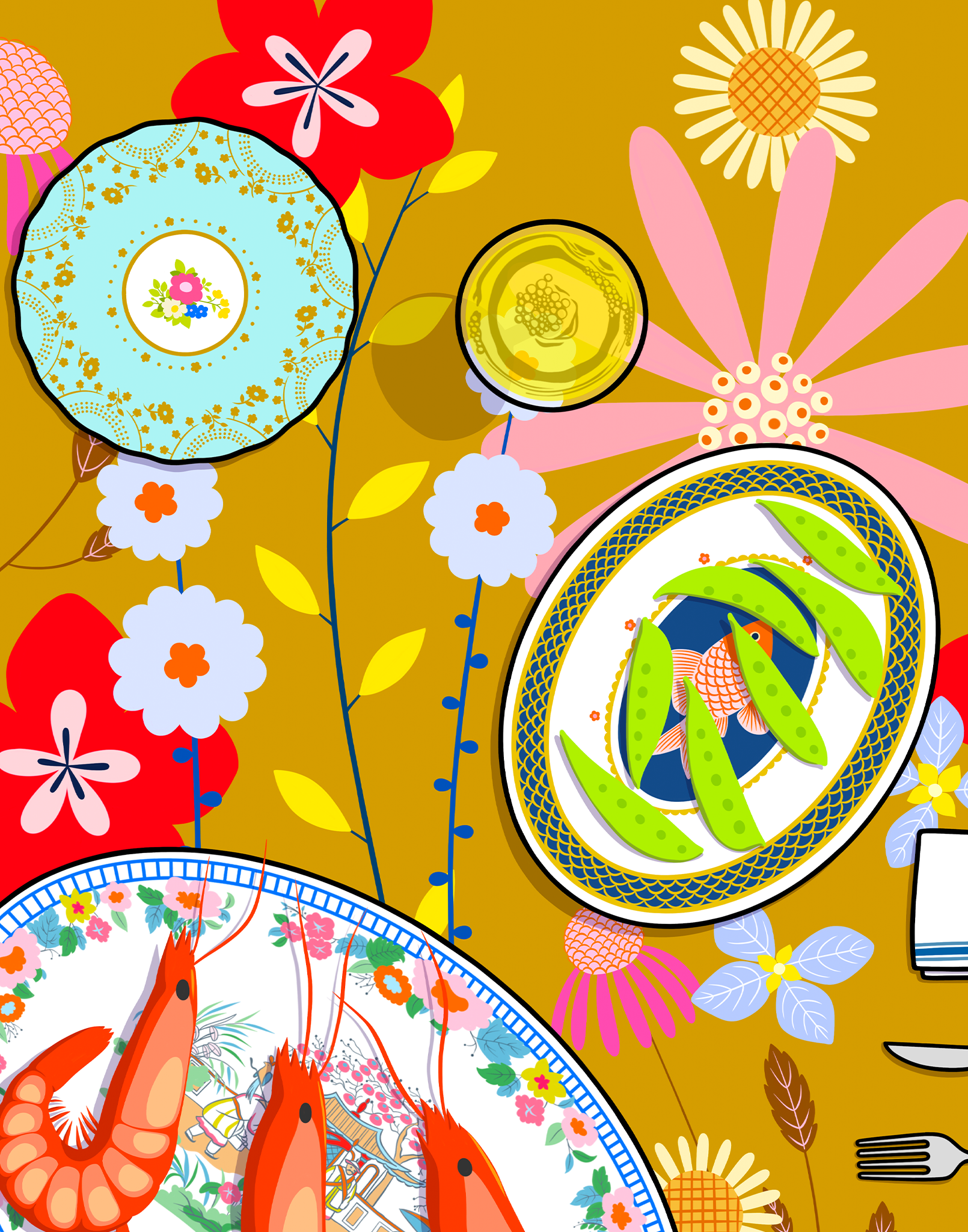 Shrimps and Peas - limited edition fine art print