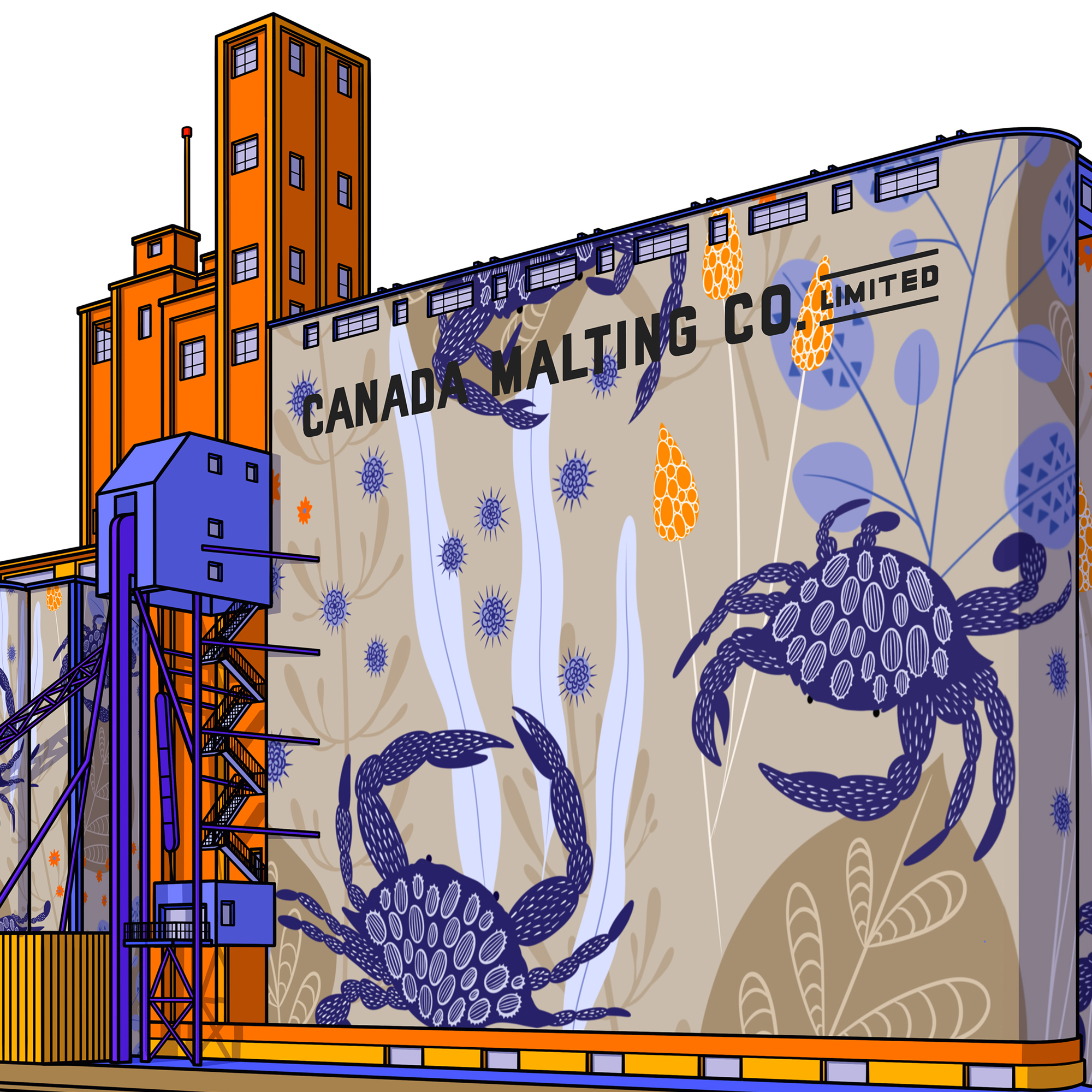 Canada Malting Silo fine art print  - limited edition fine art print - 36" x 24"