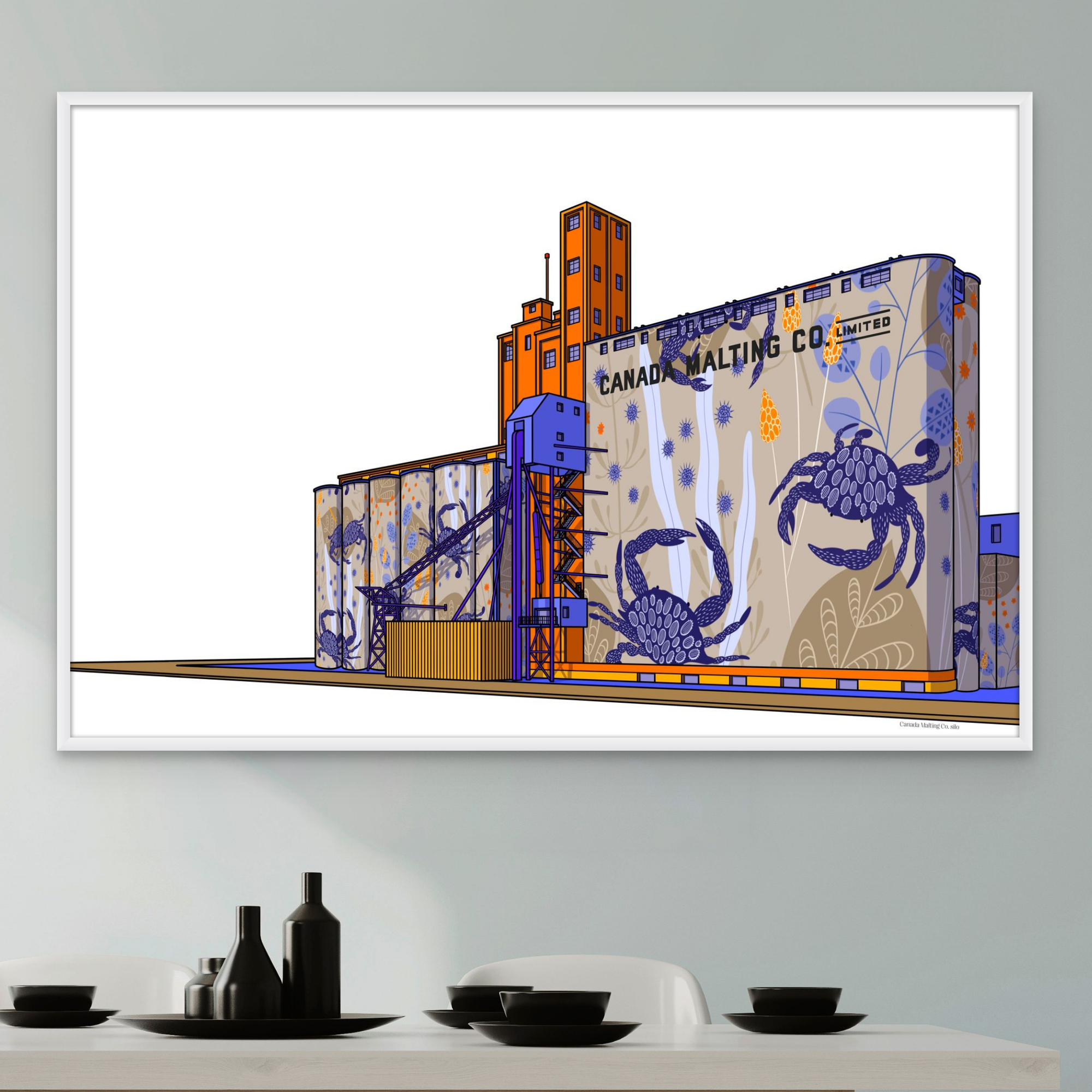 Canada Malting Silo fine art print  - limited edition fine art print - 36" x 24"