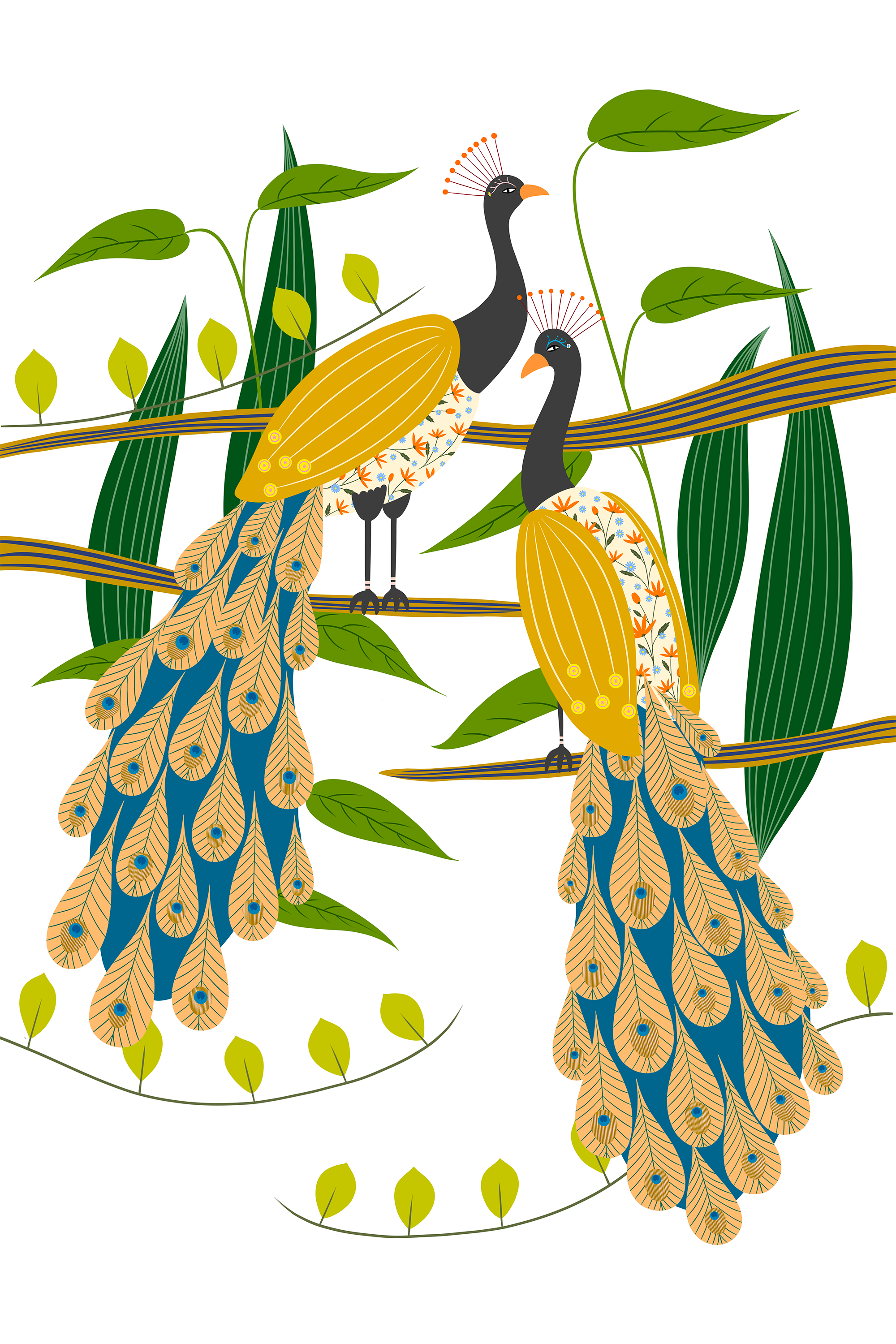 Peacocks  - limited edition fine art print