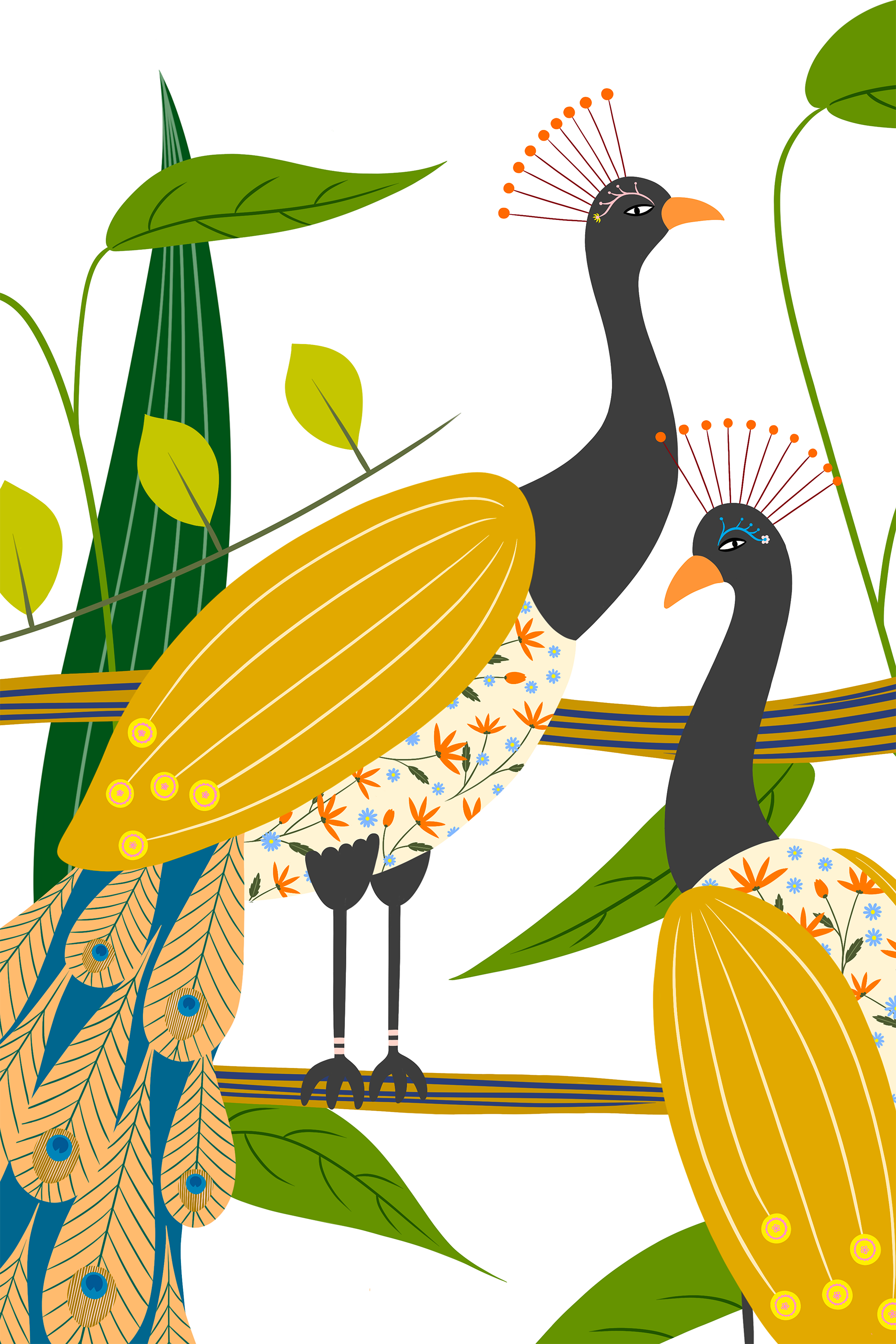Peacocks  - limited edition fine art print