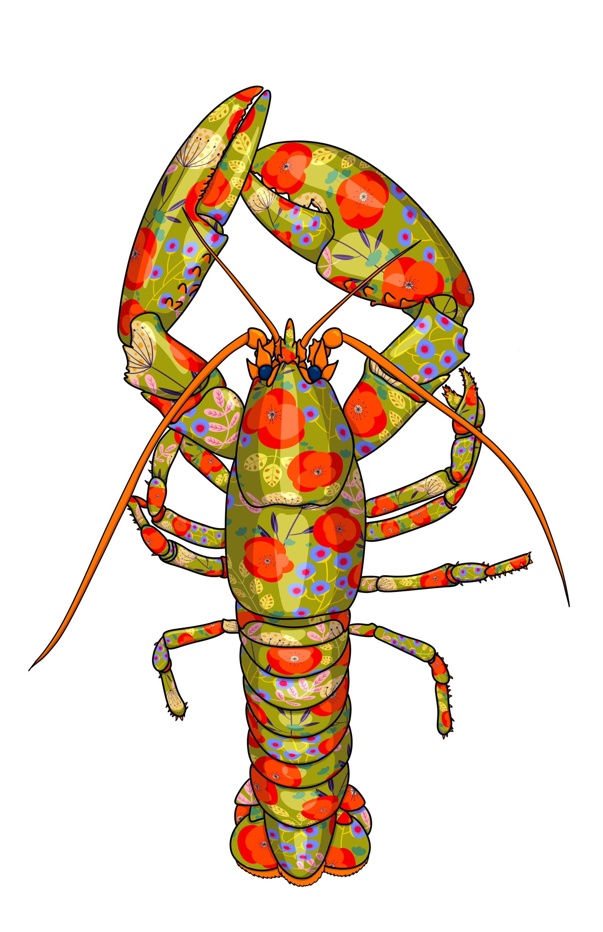 Poppy Lobster - limited edition fine art print