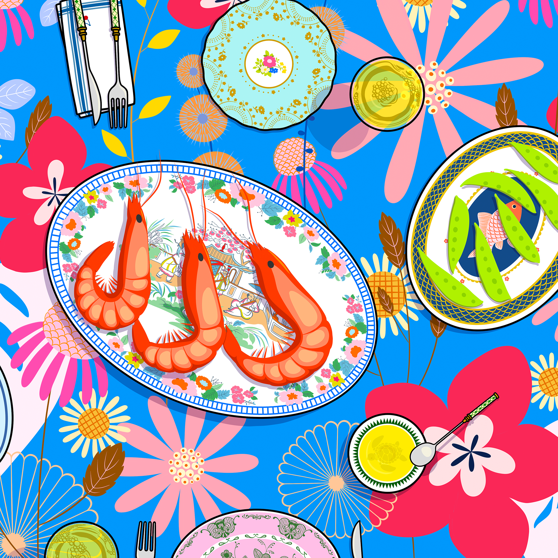 Shrimps and Peas - limited edition fine art print