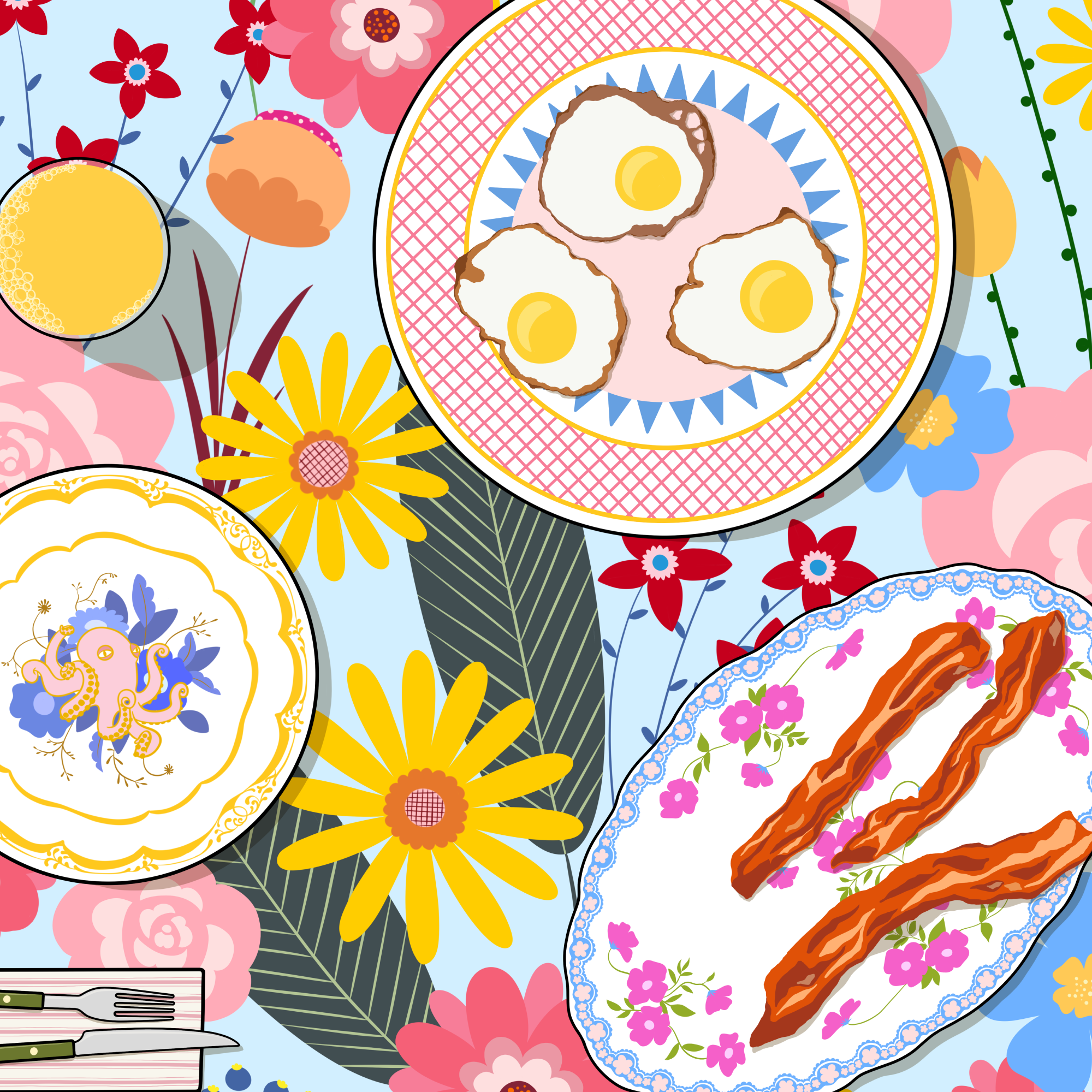 Bacon and eggs - limited edition fine art print