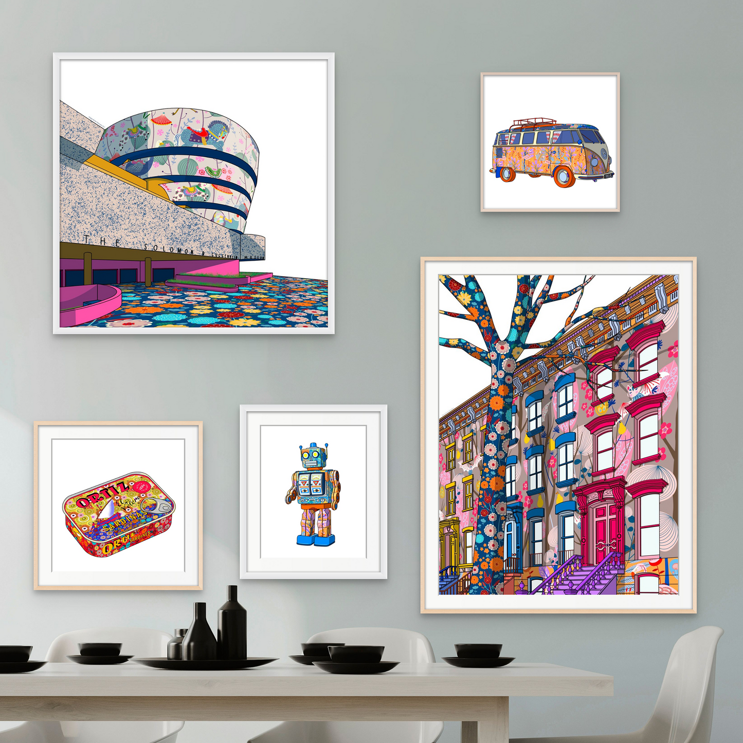 Brooklyn Brownstones  - limited edition fine art print - 18" x 24"